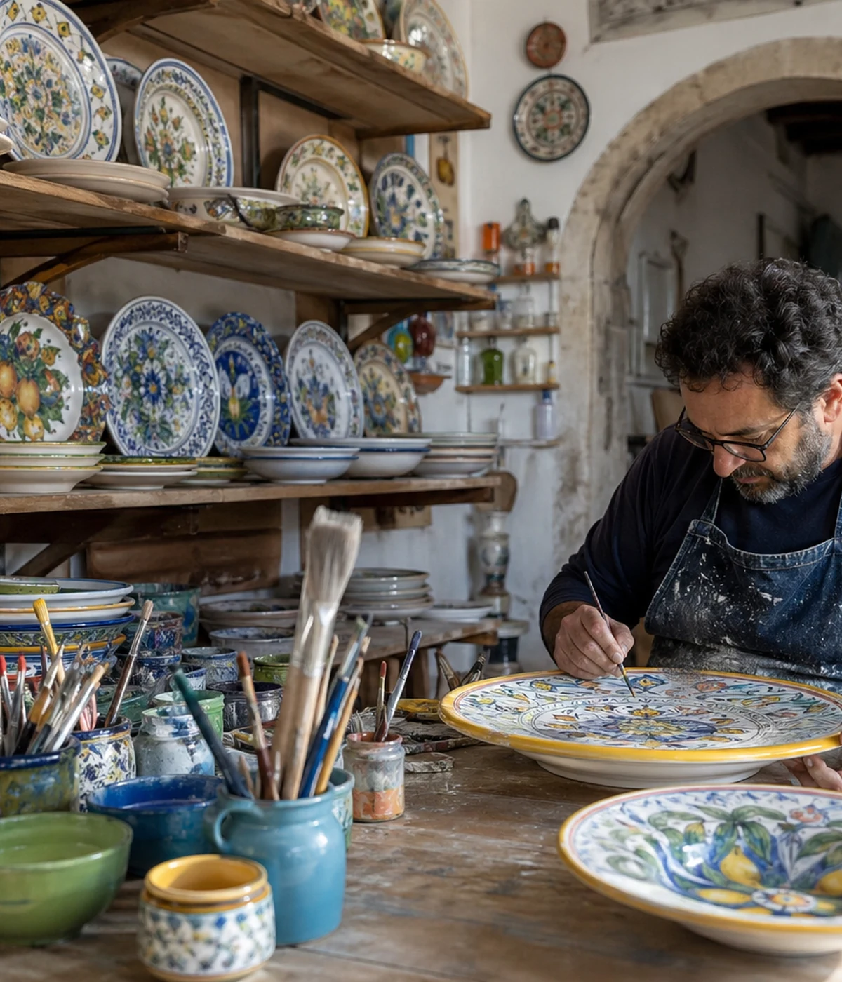 Atelier céramique italienne coloré